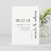 Einladung zur Hochzeit moderner Texte (Stehend Vorderseite)