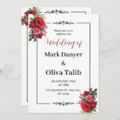 Einladung zur Hochzeit | Modernes & elegantes (Vorne/Hinten)