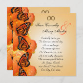 Einladung zur Hochzeit Monarch Butterflies Platz (Vorne/Hinten)