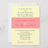 Einladung zur Hochzeit Monogram Names Pink, Elfenb (Rückseite)
