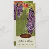 Einladung zur Hochzeit Monogramm Herbst Traubenlea (Vorne/Hinten)