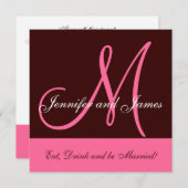 Einladung zur Hochzeit Monogramm Sprichwort Name R (Vorne/Hinten)