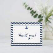 Einladung zur Hochzeit | Nautical Navy Waves Viele Postkarte (Stehend Vorderseite)