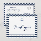 Einladung zur Hochzeit | Nautical Navy Waves Viele Postkarte (Vorne/Hinten)
