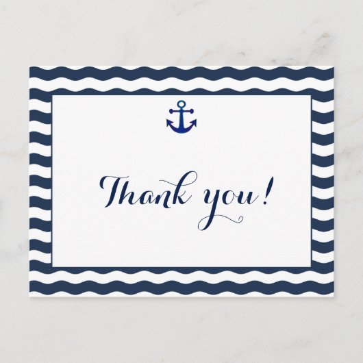 Einladung zur Hochzeit | Nautical Navy Waves Viele Postkarte (Vorderseite)
