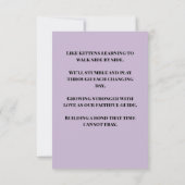 Einladung zur Hochzeit niedlicher Katzen (Rückseite)