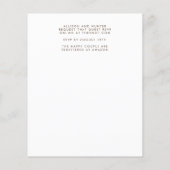 Einladung zur Hochzeit | November Flyer (Hinten)