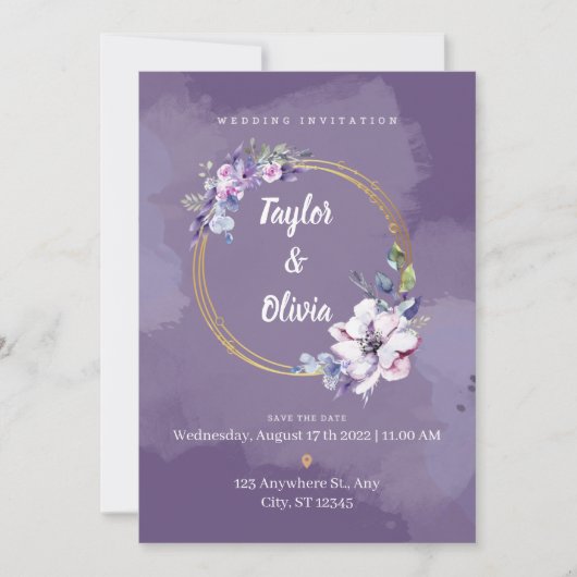 Einladung zur Hochzeit, öffentliche Einladungen (Vorderseite)