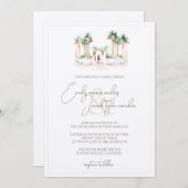 Einladung zur Hochzeit - Palmenbaumfeier im Wasser (Vorne/Hinten)