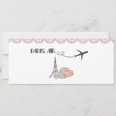 Einladung zur Hochzeit, Pariser Boarding Pass (Rückseite)