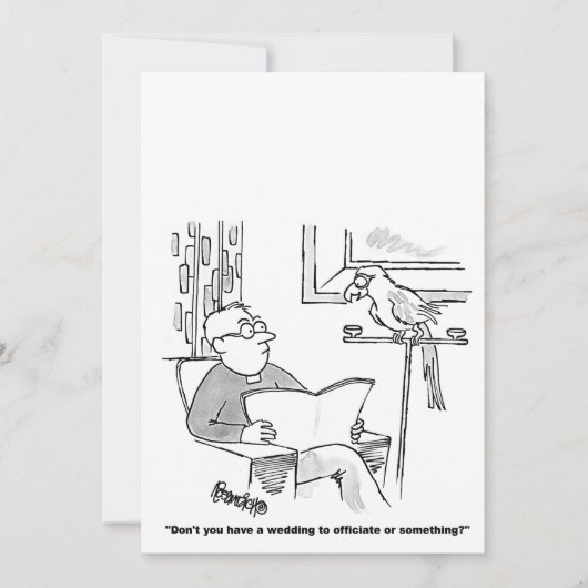 Einladung zur Hochzeit personalisierter Cartoon (Vorderseite)