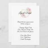 Einladung zur Hochzeit-Pink-Lily-Einladung (Vorne/Hinten)