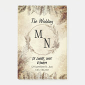 Einladung zur Hochzeit Post-it Klebezettel (Vorderseite)