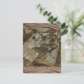 Einladung zur Hochzeit Postkarte (Stehend Vorderseite)