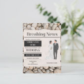 Einladung zur Hochzeit Postkarte (Stehend Vorderseite)