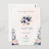 Einladung zur Hochzeit Postkarte (Vorne/Hinten)