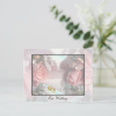 Einladung zur Hochzeit Postkarte (Stehend Vorderseite)