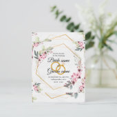 Einladung zur Hochzeit Postkarte (Stehend Vorderseite)