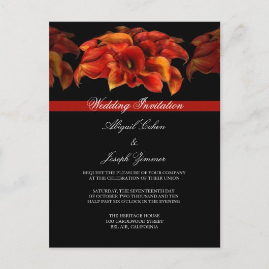 Einladung zur Hochzeit Postkarten (Vorderseite)