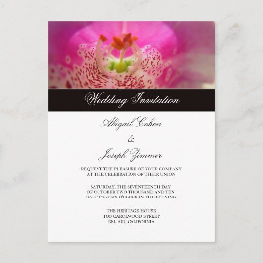 Einladung zur Hochzeit Postkarten (Vorderseite)