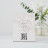 Einladung zur Hochzeit QR Code Postkarte (Stehend Vorderseite)