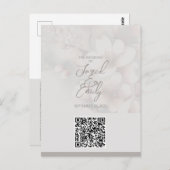 Einladung zur Hochzeit QR Code Postkarte (Vorne/Hinten)