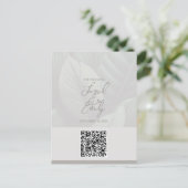 Einladung zur Hochzeit QR Code Postkarte (Stehend Vorderseite)