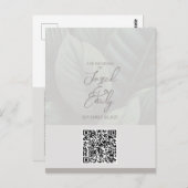 Einladung zur Hochzeit QR Code Postkarte (Vorne/Hinten)