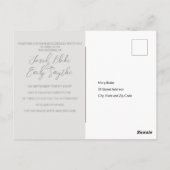 Einladung zur Hochzeit QR Code Postkarte (Rückseite)