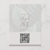 Einladung zur Hochzeit QR Code Postkarte (Vorderseite)
