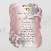 Einladung zur Hochzeit romantische Blumen (Vorne/Hinten)