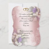 Einladung zur Hochzeit romantische Blumen (Rückseite)