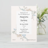 Einladung zur Hochzeit - rosa blaue Rose (Stehend Vorderseite)