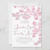 Einladung zur Hochzeit Rosa Kirschblüte 2024 (Vorderseite)