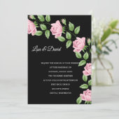 Einladung zur Hochzeit Rosen Pink (Stehend Vorderseite)