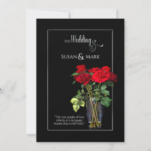 Einladung zur Hochzeit, Rote Rose-Sammlung/Schwarz