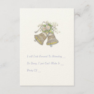 Einladung zur Hochzeit RSVP-Karte. "Hochzeitsglock