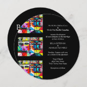 Einladung zur Hochzeit (Rund) Mexikanisches Paar (Vorne/Hinten)