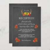 Einladung zur Hochzeit | Rustic Antlers Fall EMPFA (Vorne/Hinten)