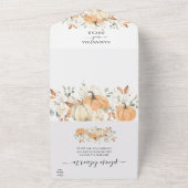 "Einladung zur Hochzeit | Rustikaler Herbst All In One Einladung (Außenbereich)