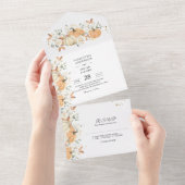 "Einladung zur Hochzeit | Rustikaler Herbst All In One Einladung (Abreißen)