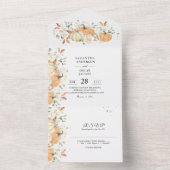 "Einladung zur Hochzeit | Rustikaler Herbst All In One Einladung (Innen Boden)