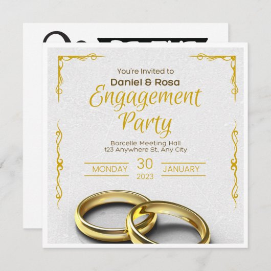 Einladung zur Hochzeit Save the Dates (Vorne/Hinten)