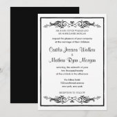 Einladung zur Hochzeit - Schnörkel (Vorne/Hinten)