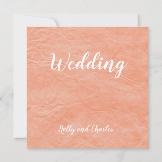 Einladung zur Hochzeit. Schöner Pergament-Effekt. (Vorderseite)