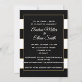 Einladung zur Hochzeit Schwarz-weiß gestrichen (Vorderseite)