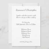 Einladung zur Hochzeit Silberdrachenfliegen Herz (Rückseite)