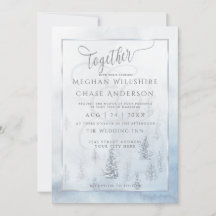 Einladung zur Hochzeit | Silver Blue Winter Wonder