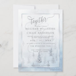 Einladung zur Hochzeit | Silver Blue Winter Wonder