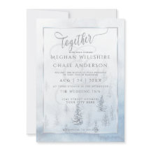 Einladung zur Hochzeit | Silver Blue Winter Wonder